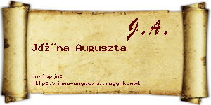 Jóna Auguszta névjegykártya